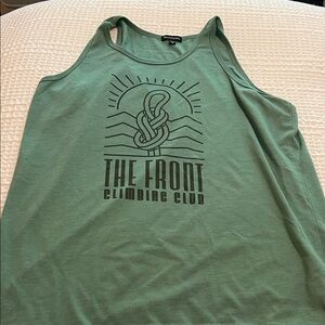 The Front Climbing Club Green Tank Top